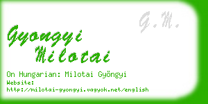 gyongyi milotai business card