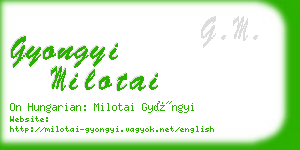 gyongyi milotai business card